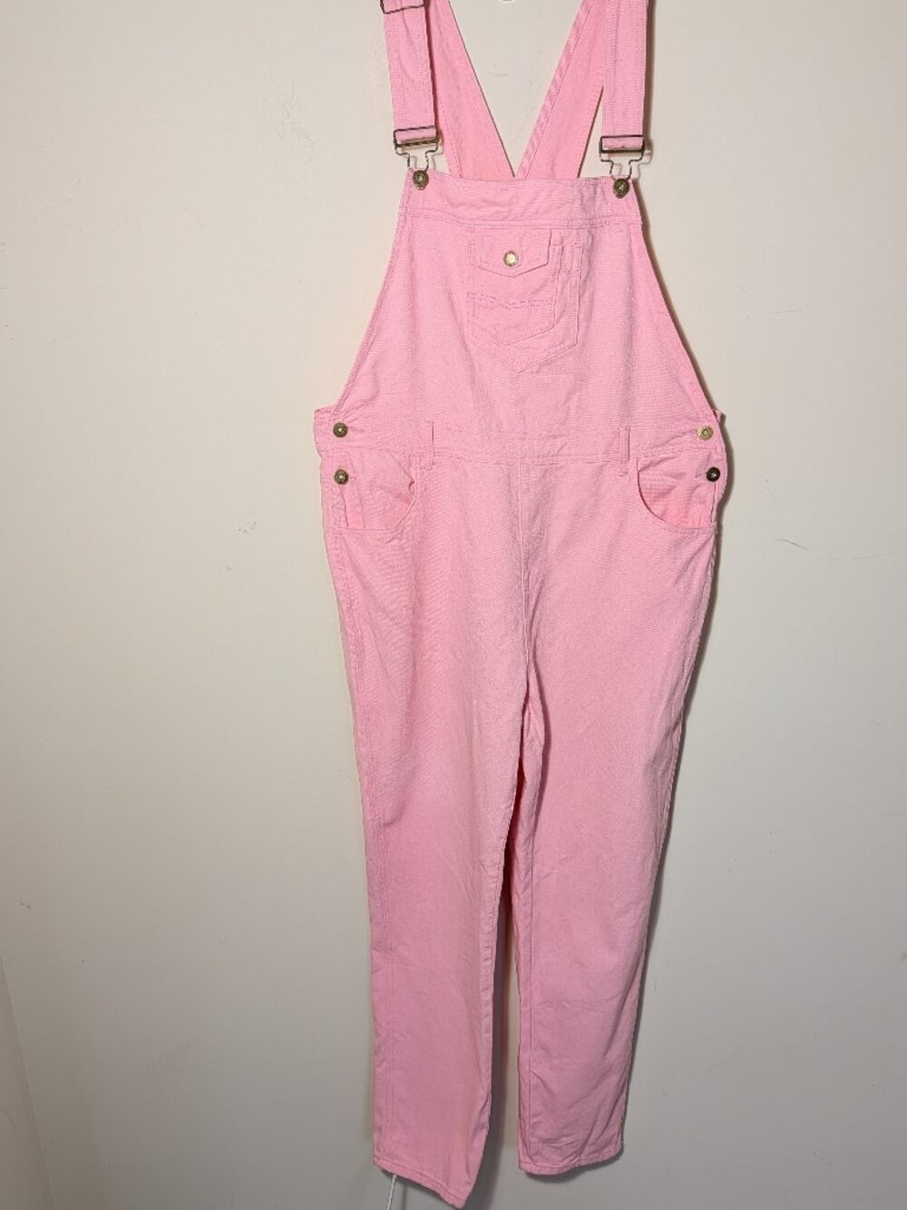 Anna-Kaci Women's Vintage Straight-Leg Overalls Casual Fit Pink XXL